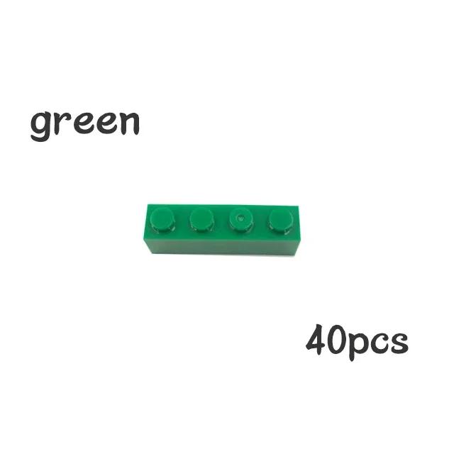 Non-Toxic 40Pcs Moc Assemble Particles 3010 3066 1X4 Bricks Dots Thick 1*4 Building Blocks Diy Educational Creative Toy For Kids