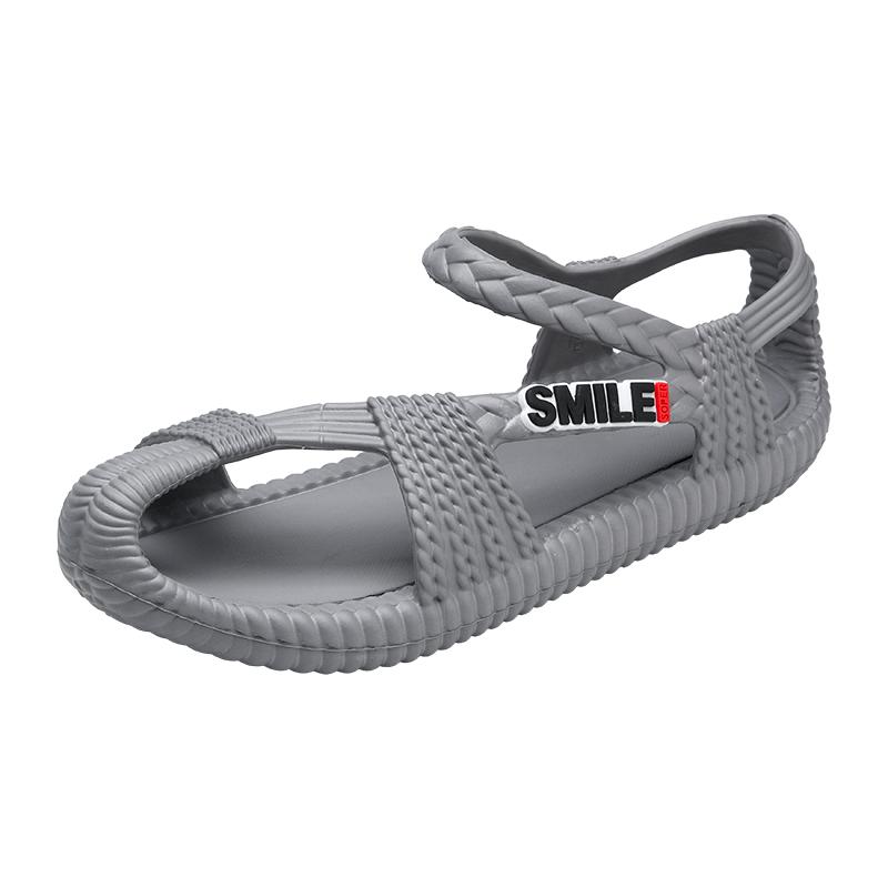 Herren 2024 Sandalen Weiche und bequeme rutschfeste Herrenschuhe gewebte Strandsandalen Sommer lässig zum Gehen leichte flache Schuhe