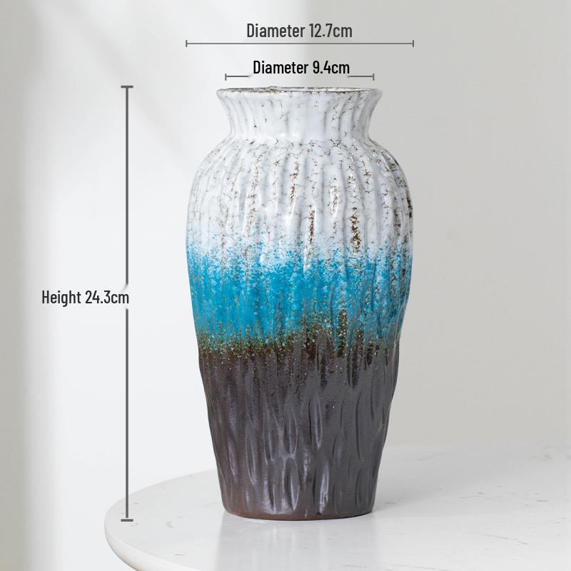 Nordic Minimalist Ceramic Vase for Dried Flowers and Hydroponics