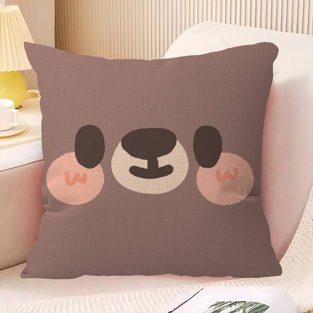 Popular Cute R-Rilakkuma Cushion Cover Polyester Sofa Cushions Decorative Throw Pillows Home Decoration Pillowcover