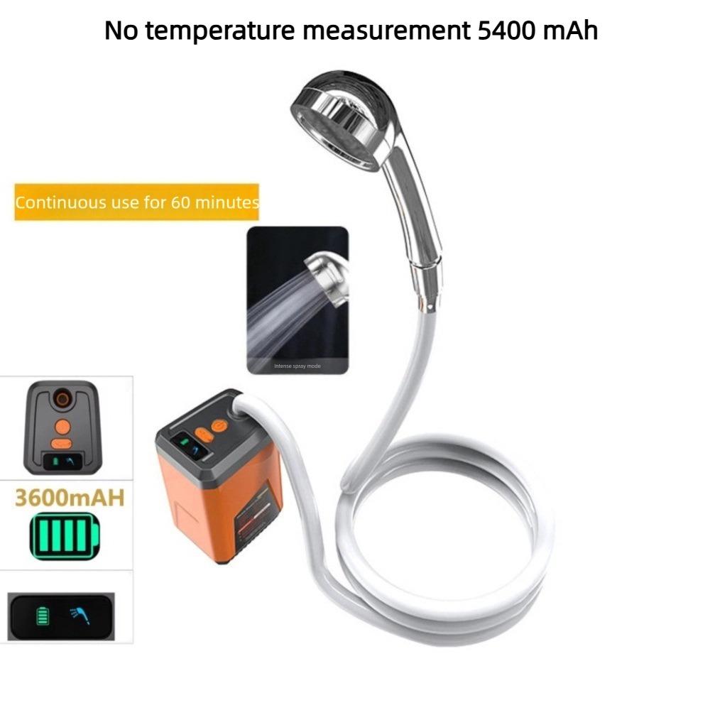 

Intelligent Temperature Measurement Electric Shower Head Rechargeable Waterproof Camping Shower Movable Digital Display