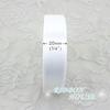 (25 yards/roll) 3/4" (20mm) White Single Face Satin Ribbon Webbing Decoration Gift Christmas Ribbons