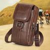 Double Layers Mobile Phone Pouch Large Capacity Phone Belt Hanging Pouch Phone Belt Clip Bag  Men