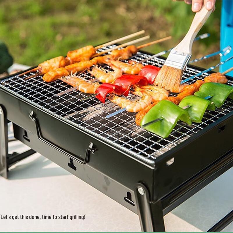 OEING Portable Stainless Steel BBQ Grill Large