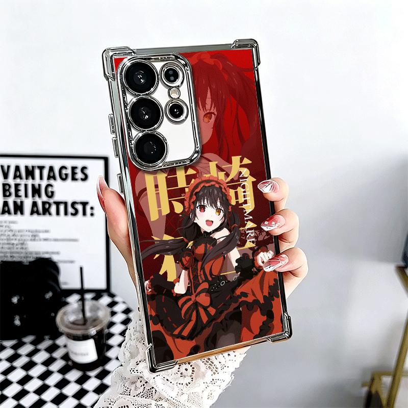 

Date A Live Tokisaki Kurumi Plating Phone Case For Samsung Galaxy S24 S25 FE S26 Edge S23 Ultra S22 S21 Plus S20 Anti-Fall Airab Samsung S24 Plus