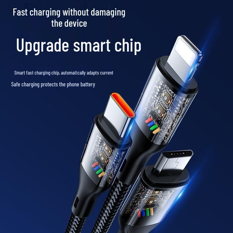 Fast Charging 3-in-1 Universal Phone Charger Multi-Head Cable Set