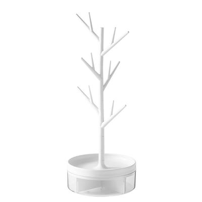 Supporto da scrivania multifunzionale a 360 gradi a forma di albero con rami per riporre e esporre gioielli