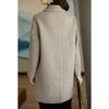 Elegant Tweed Coats Women Mid-length Woolen Coats Office Lady Autumn Winter Korean Style Solid Loose Warm Thick Jackets