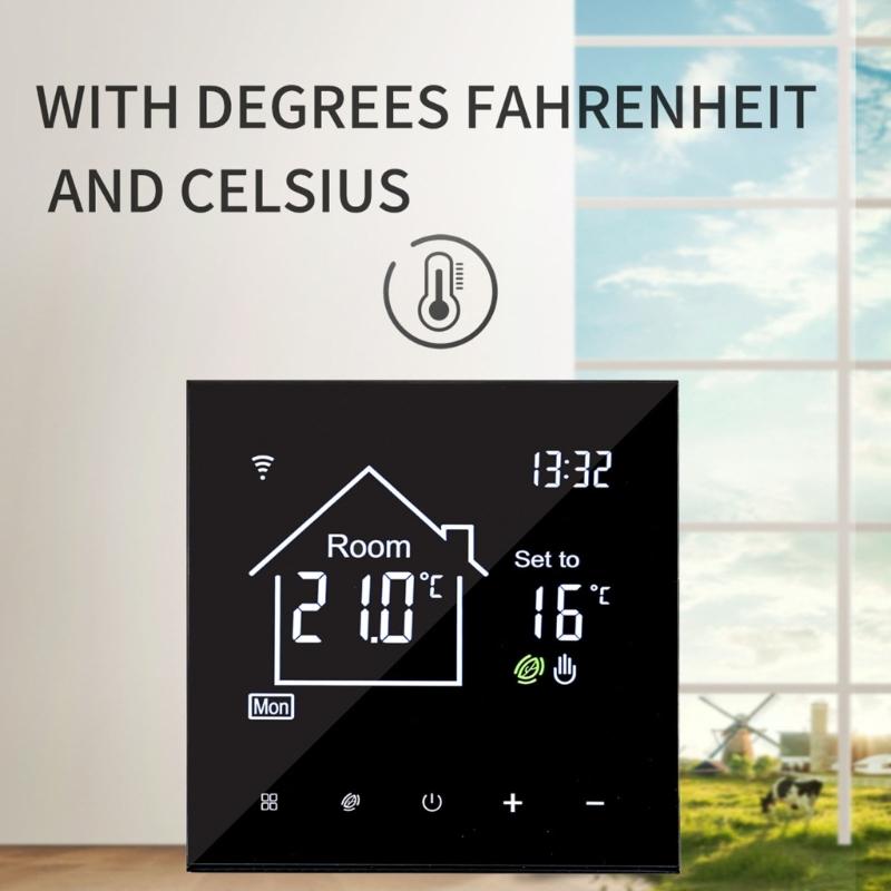 Practical Programmable Intelligent Thermostat Remote Controlled for Gas Wall Mounted Boiler and Floor Heating Systems