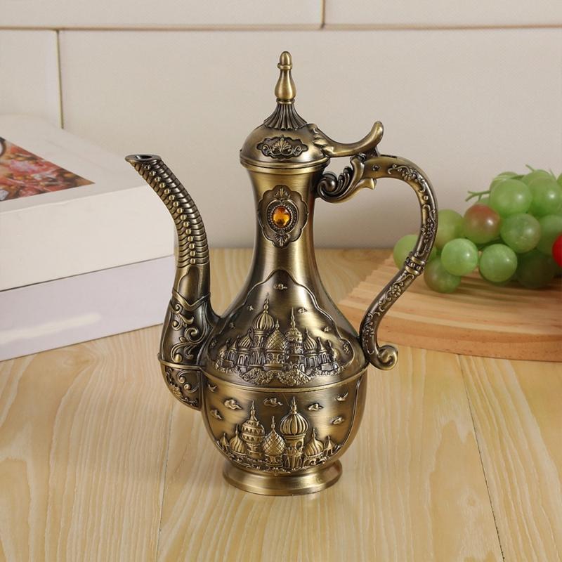 Zinc Alloy Barwares Set For Cocktail Parties And Home Decoration Bronze Finish And Simple Cleaning Coffee Pot and Cups