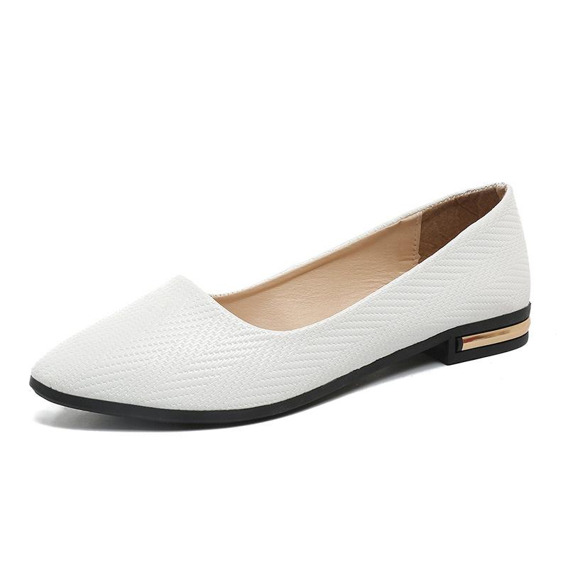 Fashion 2025 Women's Slip -on Boat Shoes Ladies Elegant Sexy Casual Loafers Woman Basic Pointed Toe Microfiber Ballet Flats Womens Shoes