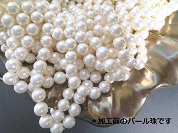 [MAHINA] Made In Japan Shell Pearl 8mm Two-Piece Set with Luxury Case, Suitable for Formal Occasions (White: Earrings)