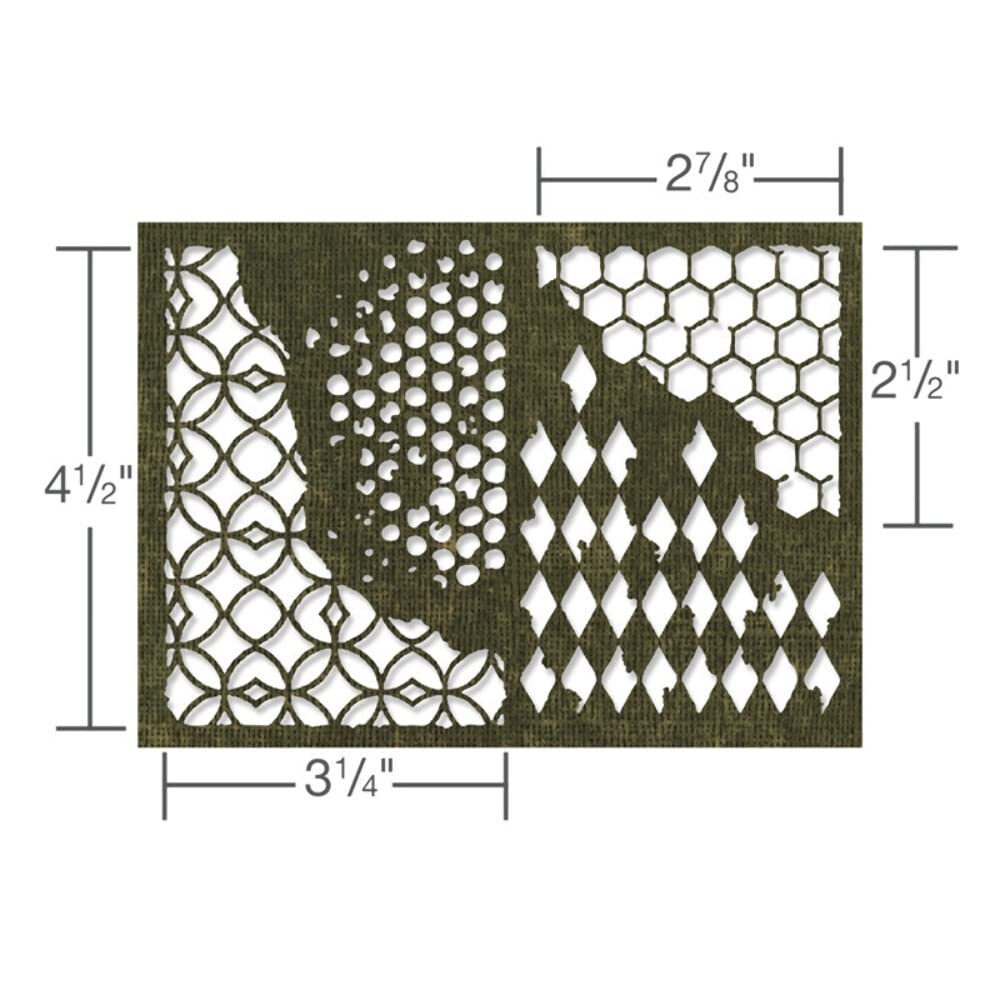 Sizzix Thinlits Die Set 4PK Mixed Media by Tim Holtz Authentic Japanese Product - #1 [660220]