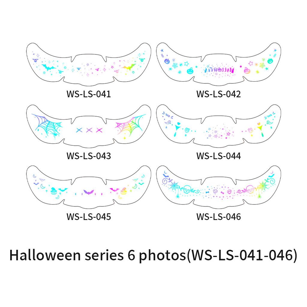Cross Border New Holiday Series Laser Makeup Freckle Stickers Christmas Hot Stamping Party Glitter Facial