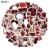 10 30 50Pcs Red Vintage Elegant Graffiti Stickers Classic Toy Diy Accessories For Car Skateboard Luggage Travel Suitcase Sticker