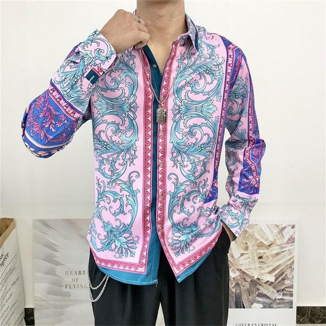 

Осенние мужские повседневные гавайские рубашки с 3D принтом, брендовая уличная одежда, мужские кардиганы, классические рубашки премиум-класса с длинными рукавами L