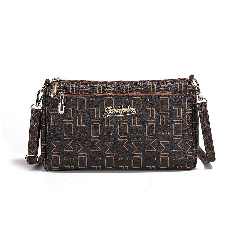 Fashion printed women's bags are hot-selling messenger bags in the season, middle-aged women's shoulder bags, mother's large-capacity commuter bags