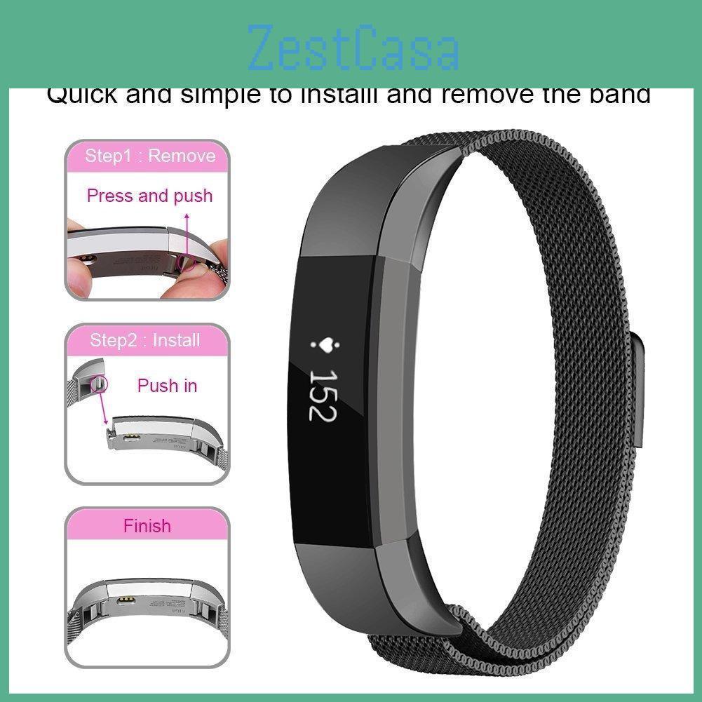 Classic Milanese Fitbit Alta Band Magnetic Stainless Steel Mesh Wrist Strap
