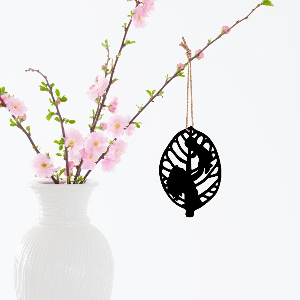 Black Wrought Iron Leaf Memento Mother Day Decorative Ornament, Heartfelt Gift for Mom, Express Love for Cherished Person
