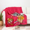 Tom Jerry Chinese New Year Phone WallpaperBlanket Flannel Throw Blanket for Sofa, Bed, Travel, Camping, Office