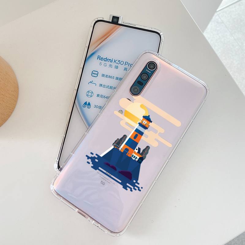 YNDFCNB Lighthouse Print Bird Seagull Phone Case For Redmi Note 5 7 8 9 10 A K20 Pro Max Lite for Xiaomi 10pro 10T