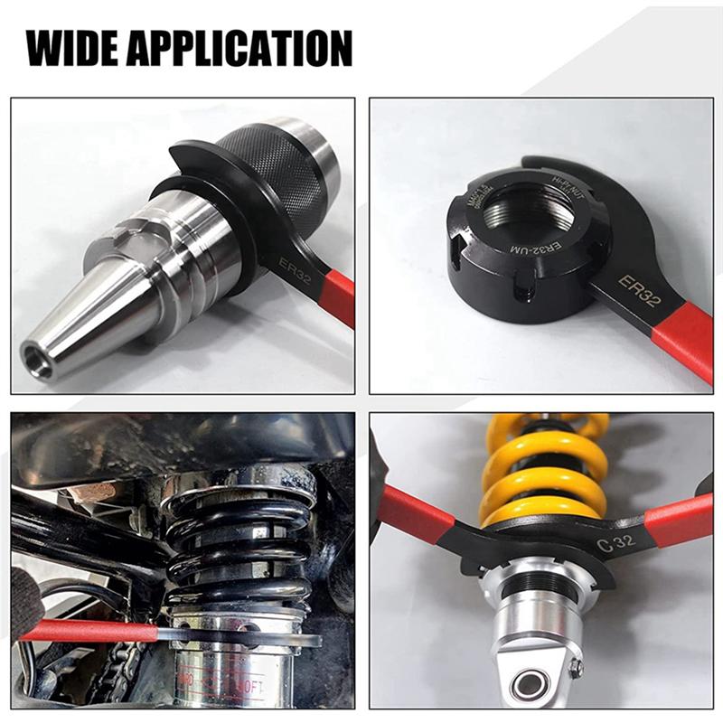 A96I-3 Piece ER Multi-Specification Electrophoresis Blackening Wrench ER25/32/40 Wrench Black & Red