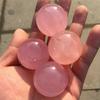 1pc Natural Pink Rose Quartz Magic Crystal Ball Sphere Reiki Healing Gemstone 40-45mm