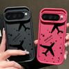 Airplane Stars Pattern Matte TPU Case For Google Pixel 9 Pro XL 8A 8 Pro 7A Shockproof Soft Silicone Lens Protection Phone Cover