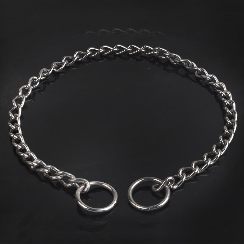 

Double Ring Stainless Steel Dog Chain Metal P Chain Collar Stainless Steel P Chain Dog P Chain Dog Neck Collar 2.0mm*35cm