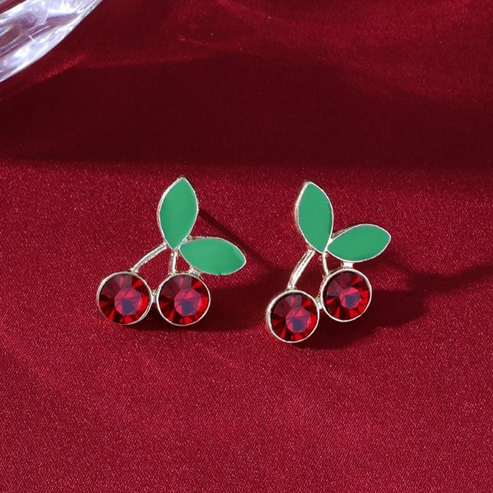 Orange Cherry Fruits Studs Earrings Strawberry Lemon Small Fruits Ear Stud  Women