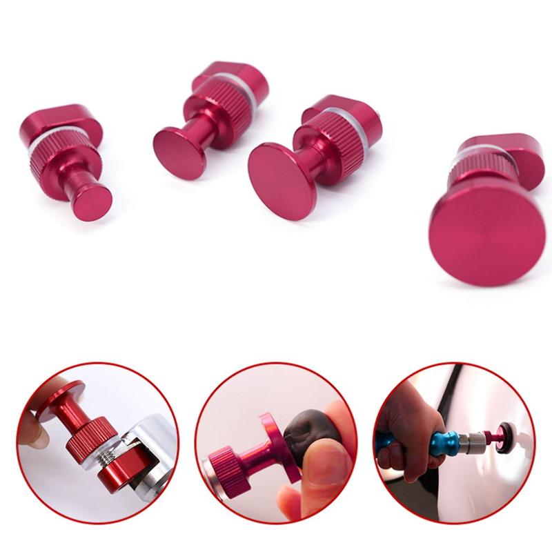 4Pcs Paintless Hail Dent Removal Tools Aluminum Alloy Glue Puller Tabs Hail Dent Slide Hammer Auto Body Repair Tool