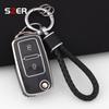 For 2 Button Vw Volkswagen Golf 4 5 6 Mk4 Amarok Polo Bora Jetta Altea Alhambra Passat Beetle Caddy Tiguan Tpu Car Key Case Fob