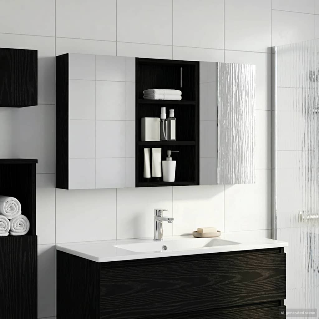 Bathroom Cabinet Set 3 Pcs 90 X 10.5 X 50 Cm Particleboard