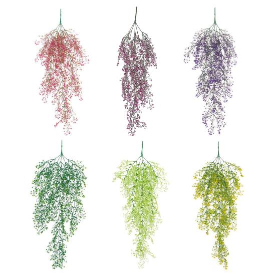 Flori artificiale suspendate pentru exterior, rezistente la UV, viță de vie falsă cu flori rezistente la intemperii