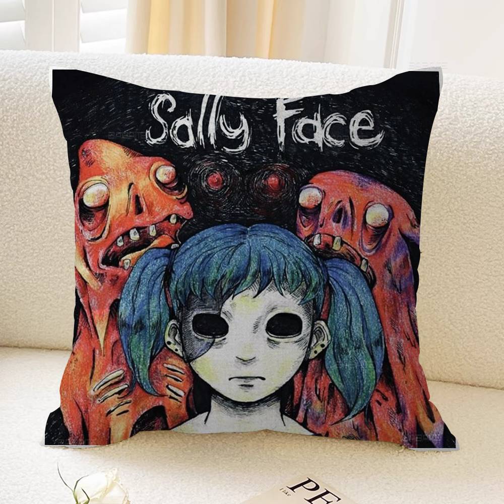 Sally Face Maple Design Cushion Cover Happy Autumn Harvest decor Holiday Decorati Pillow Cover