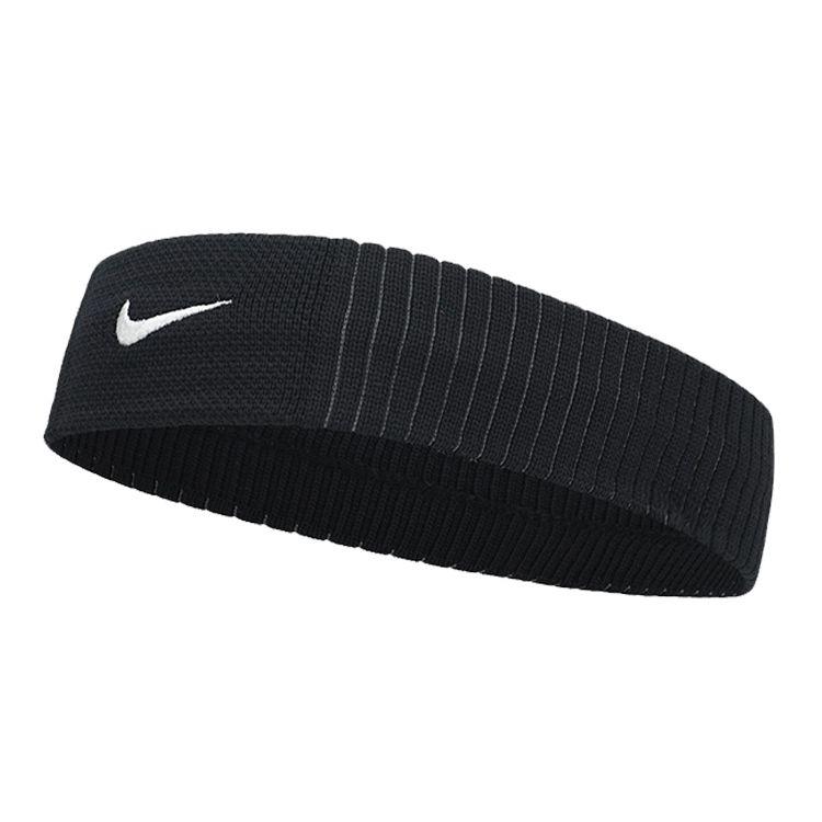 Nike Dri-Fit Reveal Headband Men Accessories Black White AC4404-052 Black with White Logo