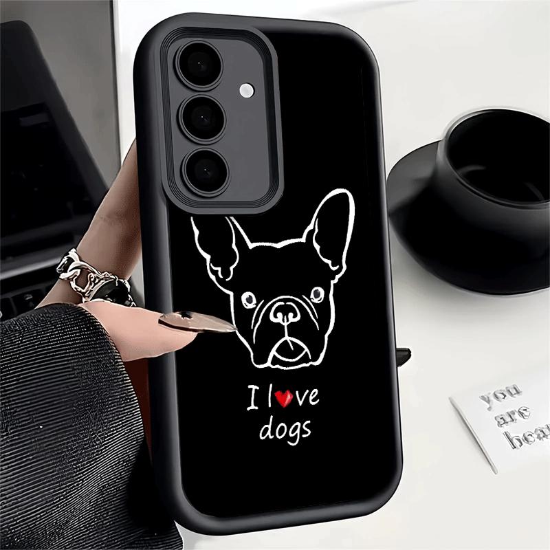 Phone Case for Samsung Galaxy S26 S25 Ultra S24 FE French Bulldog Black Desgin Shell S23 Plus S22 + S21 S20 5G Soft Silicone Fun