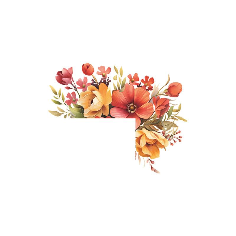 Green Plants Rose Daisies Peony Flowers Leaf Switch Stickers Home Decoration Wall Stickers Self-adhesive