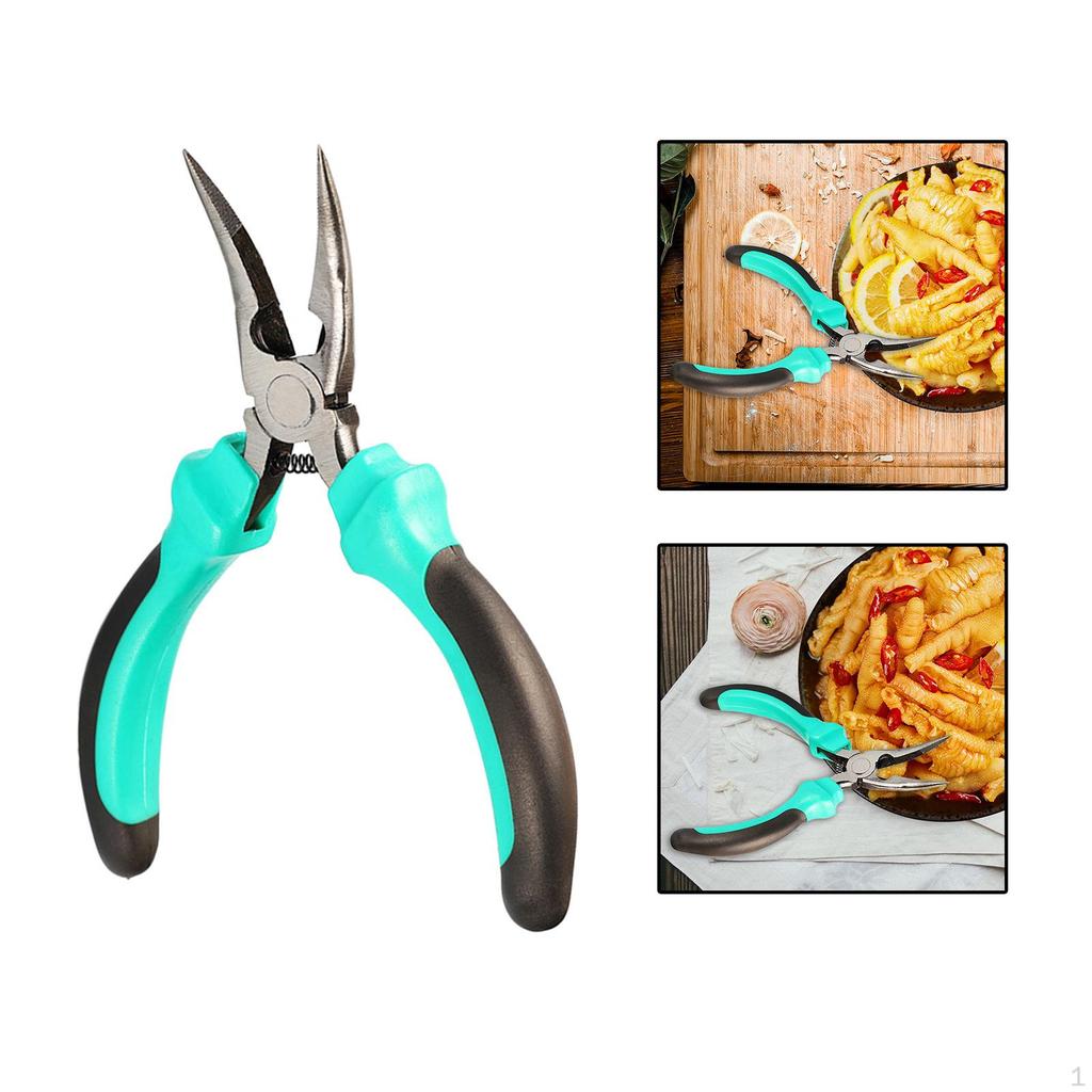 Kleště s dlouhým nosem Kuřecí nohy bez kostí s pohodlným uchopením 5palcový nástroj na odstraňování šperků Kleště na šperky pro