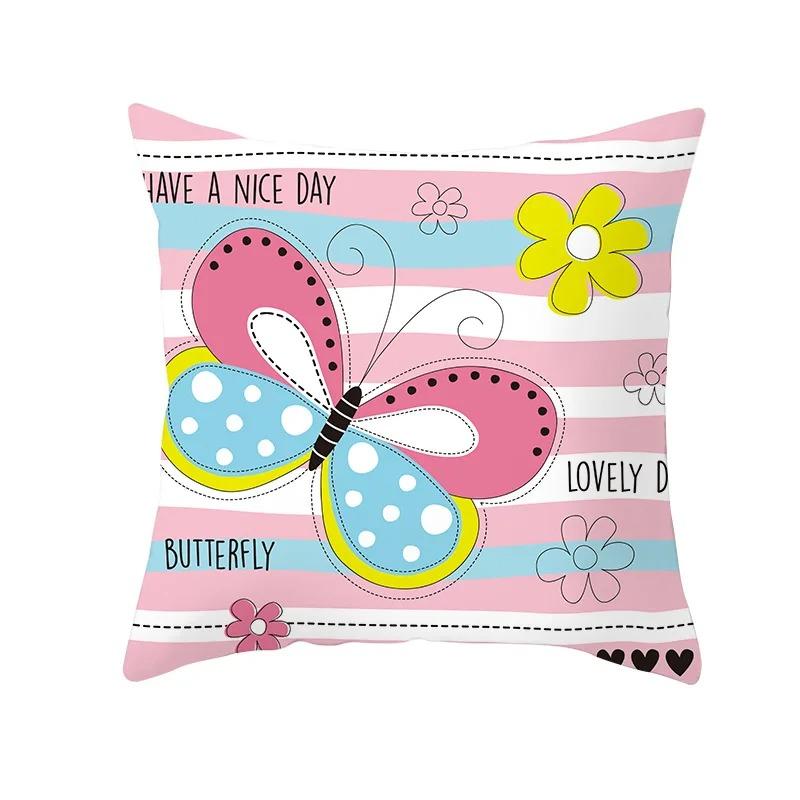 

Наволочка с изображением животных из мультфильмов, декоративная наволочка для офиса, гостиной, автомобиля, украшения для дома 40x40cm