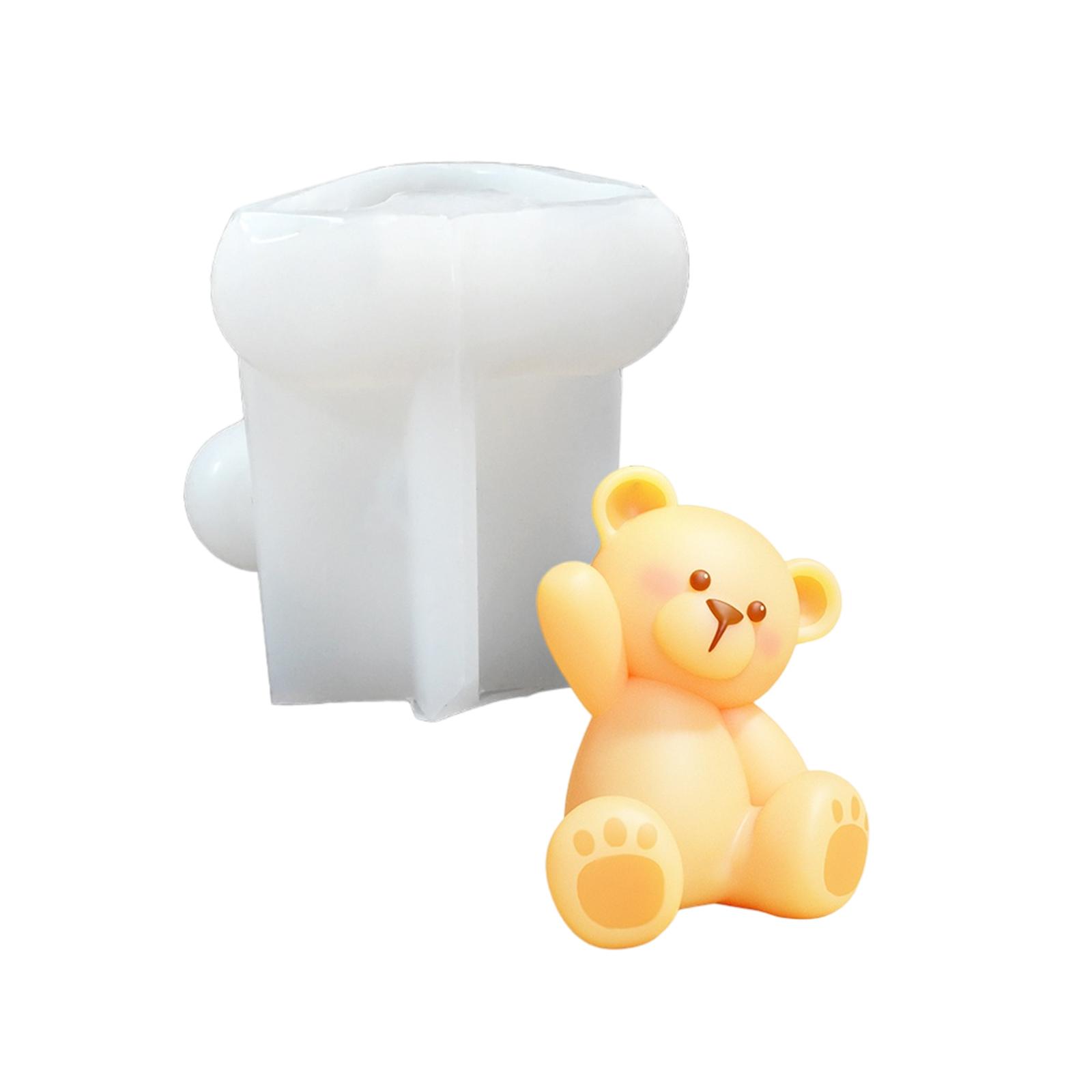 

Resin Art Moulds Flexible Silicone Molds Crafting Bear Shape Ornament Molds Suitable for Home Decors and Present 1
