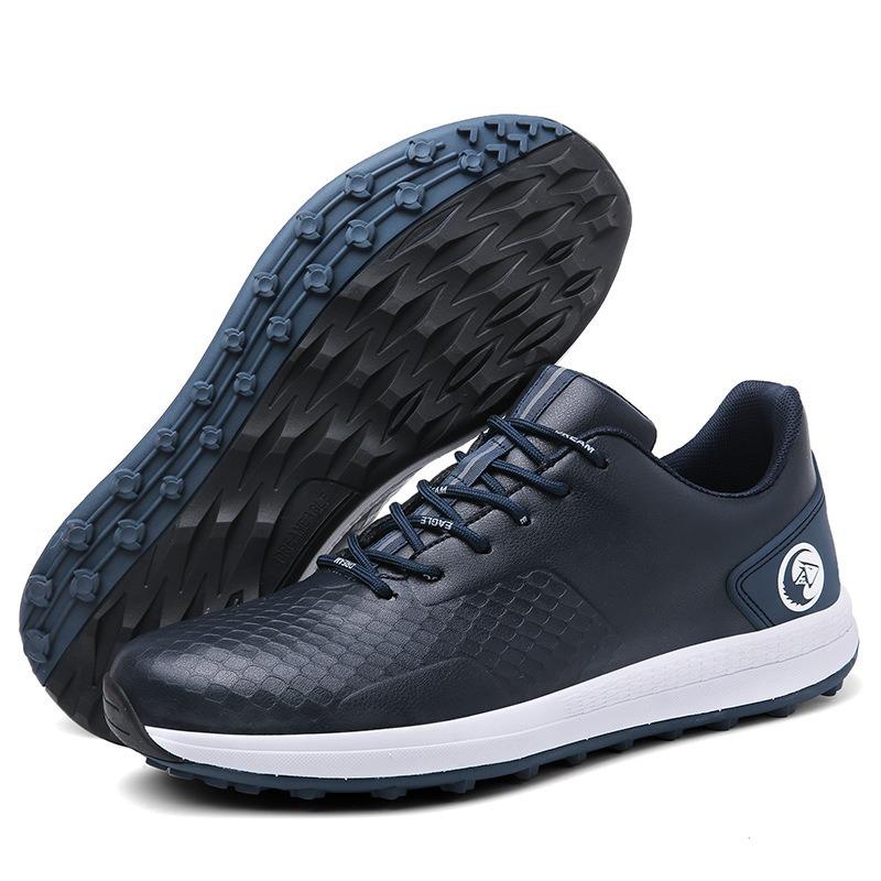 Golf Shoes Men's Waterproof Fixed Shoe Studs Sports Shoes Breathable Lace-up Anti-side Slip Sole Lightweight Men's Shoes