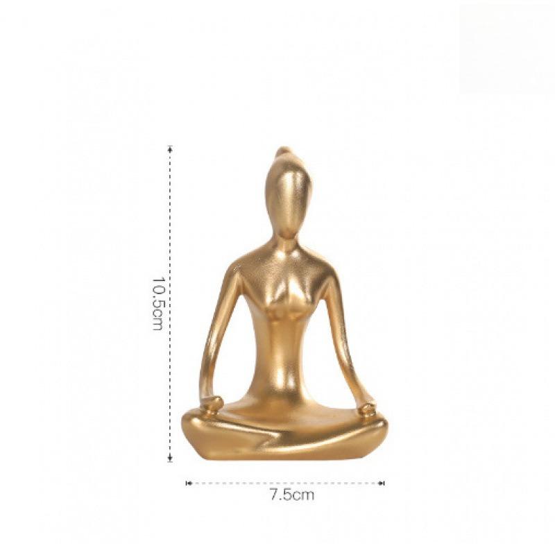 Коллекционные Фигурки Творческие Скандинавские Абстрактные Микро Пейзажи Украшения Популярные Фигурки Йоги Смоляные Поделки Декор Для Комнаты Дома