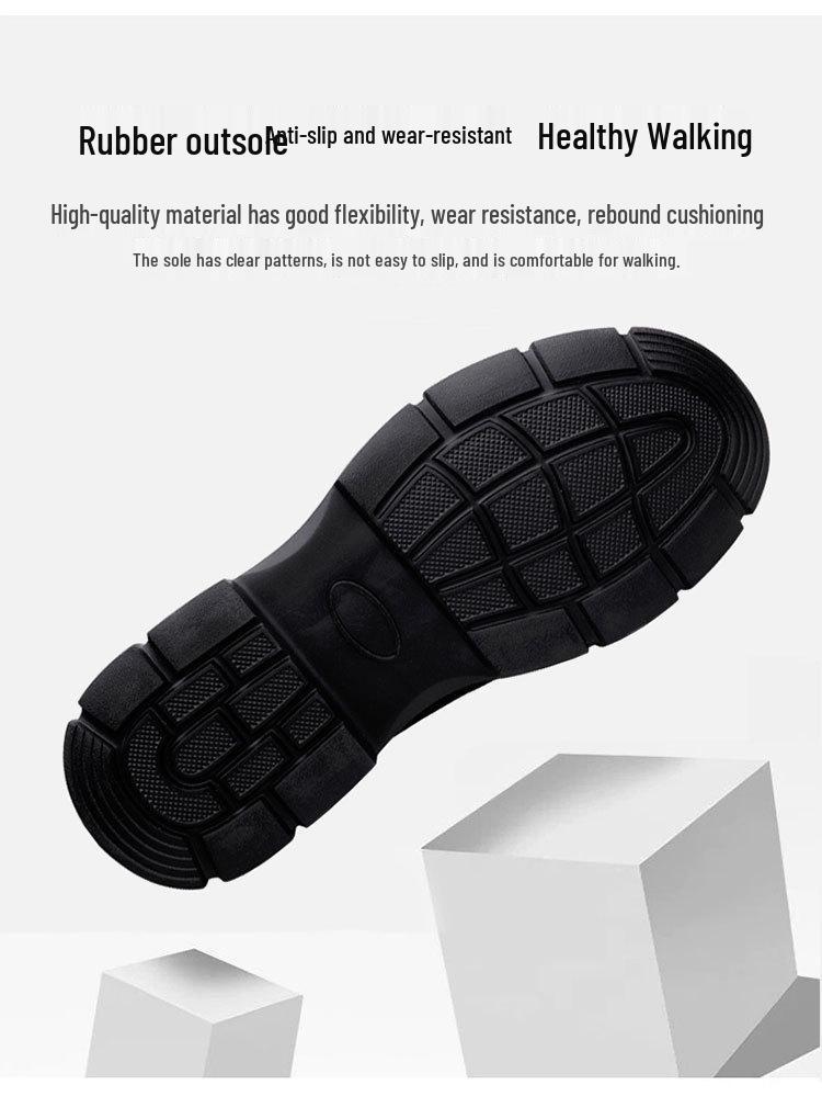 Men's Cross-Border Formal Leather Shoes, Lace-Up Cowhide, Thick Sole, Large Size, Casual Spring/Autumn Footwear