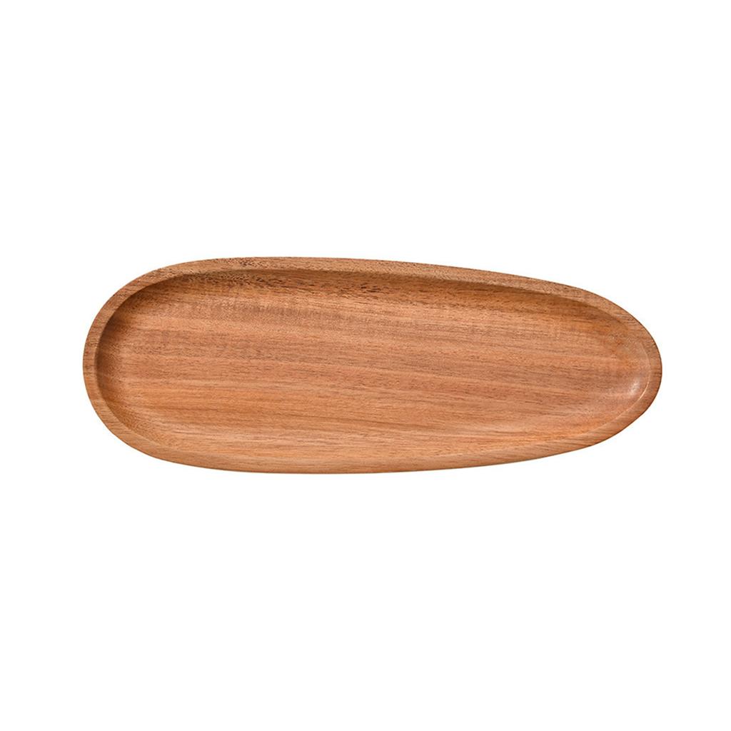 Wood Dinner Plates Irregular Oval Serving Tray Fruit Dishes Dry Fruit Sushi Tea Tray Bread Wooden Plate Home Decoration