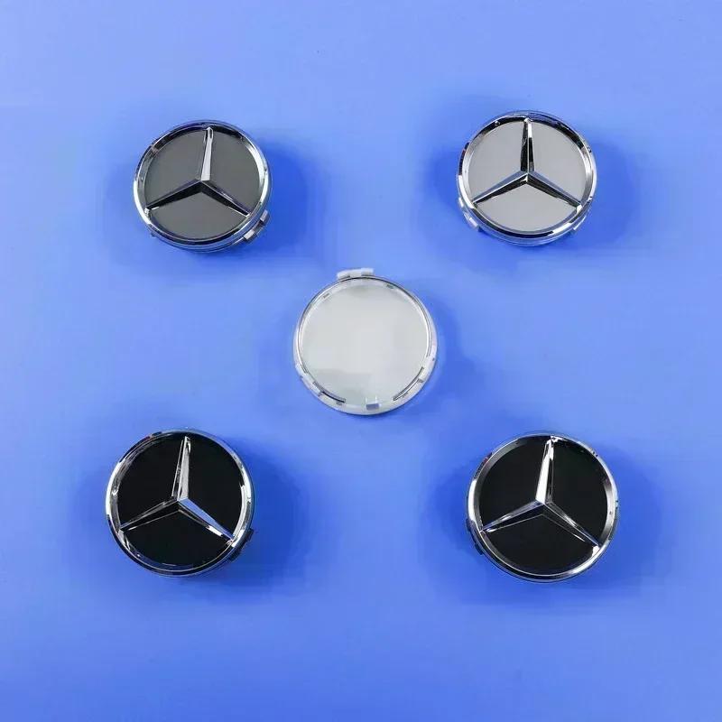 4 stuks 60 mm Auto Wielnaafdop Embleem badge voor Mercedes Benz C180 E300 GLC W163 W166 W167 W204 W205 W212 W213 X253 W117 W176 W164
