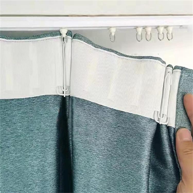 6 Meter Pleat Tape Curtain Heading Tape with 15Pcs 4 Prongs Curtain Pleat Hooks Clips Set Curtain Replacement Accessorie