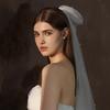 Flower Girl Veil Pearls Bow Hair Wedding Headpeice White Sheer Head Covering