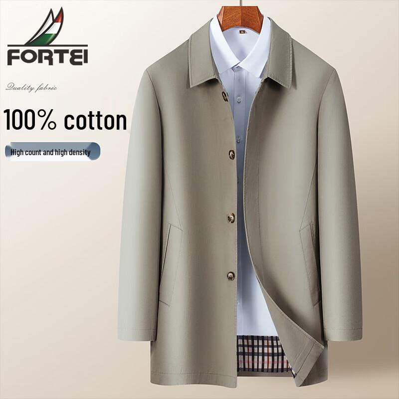 

Men s 100% Cotton Mid-Length Trench Coat 2XL 54