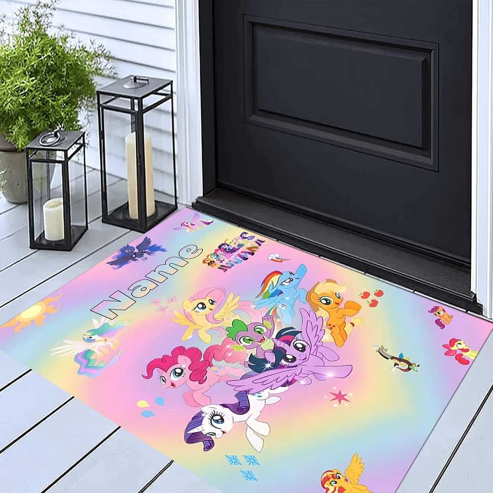 Little Pony (10) Customize your name rug, office chair cushion, home bedroom living room gift.